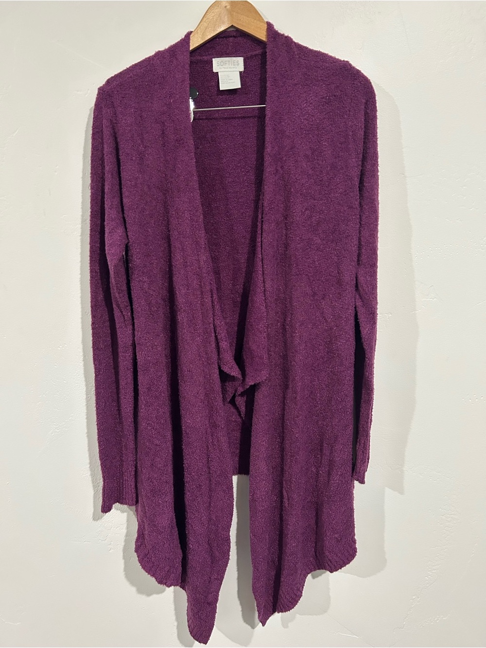 Softies Open-Front Purple Cardigan by Softies